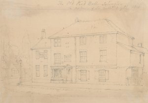 The Old Pied Bull Inn，伊斯灵顿（墨水在纸上） 作者 托马斯·霍斯默牧羊人