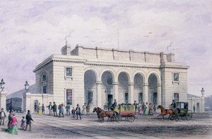 1856年，位于Nine Elms Vauxhall的西南火车站 作者 托马斯·霍斯默牧羊人