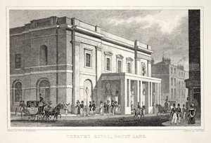 皇家剧院，Drury Lane，来自&39;伦敦及其十九世纪的环境&39;酒吧。 Jones und Co.，1827-1829 作者 托马斯·霍斯默牧羊人