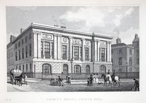 Trinity House，Tower Hill，来自&39;伦敦及其十九世纪的环境&39;酒吧。 Jones und Co.，1827-1829 作者 托马斯·霍斯默牧羊人