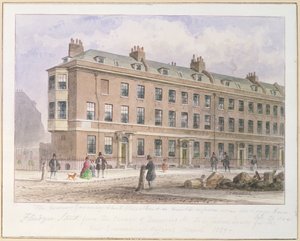 看往议会街道的Fludyer街看法，1859年