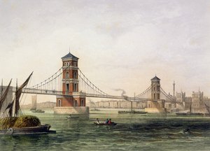 从东方看亨格福德桥，由Jean Jacottet（1806-c.43）1854年刻 作者 托马斯·霍斯默牧羊人