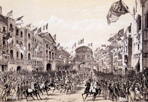 1855年4月19日，拿破仑三世和欧仁妮皇后访问该市 作者 托马斯·霍斯默牧羊人
