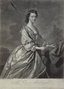 Flora MacDonald（1722-90），由J. Faber雕刻，1747年（mezzotint雕刻） 作者 托马斯·哈德森