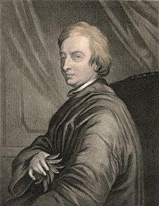 John Dryden（1631-1700）的肖像由Charles Edward Wagstaff（b.1808）酒吧刻。作者：William Mackenzie