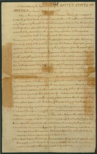 1776年7月4日独立宣言草案