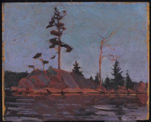 Algonquin Park，1916年（复合木浆板上的油） 作者 汤姆汤姆森