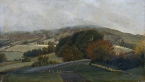 从彭塞里格看卡内道山，约 1776 年（布面油画） 作者 托马斯·琼斯