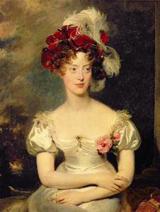 玛丽·卡罗琳·德·波旁（Marie-Caroline de Bourbon，1798-1870年），贝里公爵夫人，约1825年（布面油画） 作者 托马斯·劳伦斯