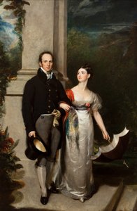 詹姆斯-邓洛普夫妇，约 1825 年（布面油画） 作者 Thomas Lawrence