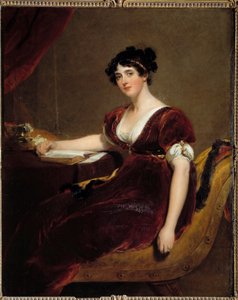艾萨克·卡斯伯特夫人的肖像。 托马斯·劳伦斯爵士的绘画 (1769 - 1830) 作者 托马斯·劳伦斯