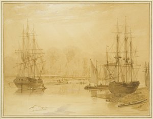 Wapping 的 Ropewalk，西印度人“联盟”在左边 作者 罗伯汉长老托马斯·李森
