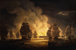 阿尔及尔战役：轰炸，1824年 作者 托马斯·鲁尼