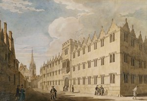 牛津大学奥里尔学院（Oriel College），距离圣玛丽教堂不远，