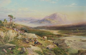 拍摄结束，Loch Maree（纸上水彩）