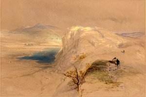 Craig Lough和Roman Wall，1839年（铅笔，水粉和纸上写着） 作者 托马斯·迈尔斯·理查森