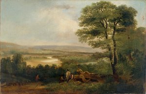 景观：诺森伯兰的风景》，1804-1848年 作者 托马斯·迈尔斯·理查森一世