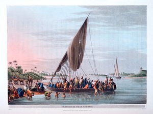 1801年在内德西里附近的渡船 作者 托马斯·米尔顿