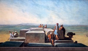 1794年吉萨的第一座金字塔顶端 作者 托马斯·米尔顿