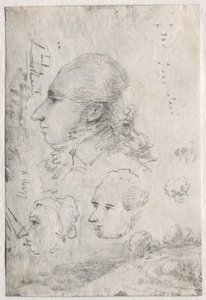 元首研究，c。 1820年代。