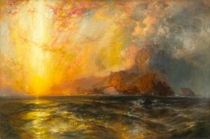 红色的太阳猛烈地沿着天空蜿蜒前行，1875-1876