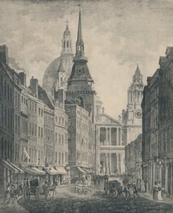 在路德盖特街购物，1795年》，1920年 作者 托马斯·莫里斯