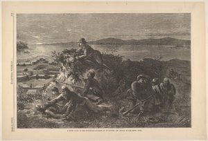 西南部的夜间侦察兵-前哨基地的突袭和叛军的调查……，1863年4月4日。 作者 托马斯·纳斯特
