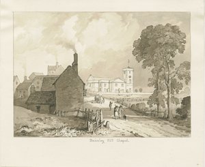 Brierley Hill教堂：棕褐色绘画，1837年 作者 托马斯·佩普洛伍德