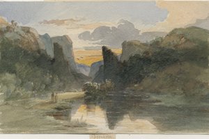 Dovedale-景观：水彩画，nd [？19th cent] 作者 托马斯·佩普洛伍德