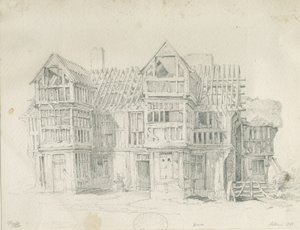 Eccleshall-Biana Hall：铅笔素描，1835年 作者 托马斯·佩普洛伍德