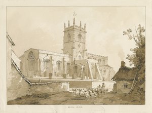 格诺索教堂：水墨画，1838年 作者 托马斯·佩普洛伍德