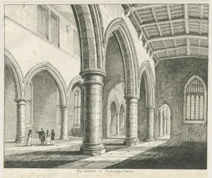 Penkridge教堂内部：钢笔和墨水绘画，nd [？1837]（绘画） 作者 托马斯·佩普洛伍德