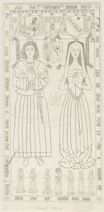 Penkridge教堂-理查德·利特尔顿墓：钢笔和墨水绘画，nd [1842-1845]（绘画）