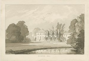 Seighford Hall：棕褐色水洗图 作者 托马斯·佩普洛伍德