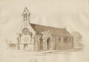 斯塔福德-盐教堂[St.詹姆斯”]：钢笔和水墨画，1840年 作者 托马斯·佩普洛伍德