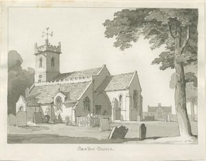 斯坦顿·霍尔（Standon Hall）：钢笔和墨水绘画，nd [？19世纪中叶]（绘画）