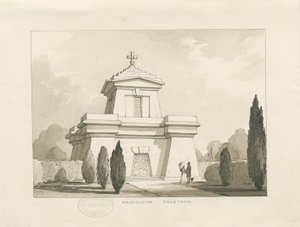 特伦特姆（Trentham）-陵墓：钢笔和水墨画，nd [？1838]（绘画） 作者 托马斯·佩普洛伍德