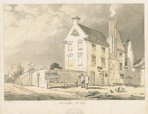 韦德斯菲尔德（Wednesfield）-“旧大厅”：棕褐色，钢笔和彩色绘画，1837年