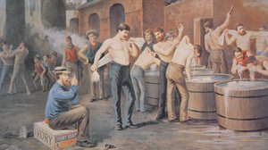 象牙肥皂广告，约1890年（彩色平版印刷）。 作者 托马斯·波洛克（后）安舒茨