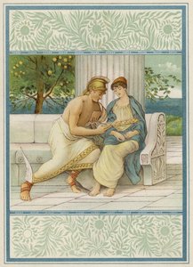英仙座和仙女座(彩色平版印刷) 作者 托马斯·拉尔夫·斯彭斯