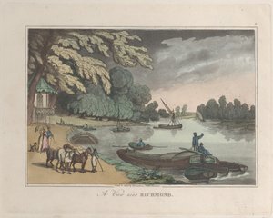 里士满附近的风景，来自大自然的素描，1822年。创作者：Thomas Rowlandson, Joseph Constantine Stadler.