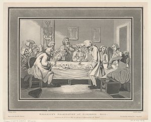 罗德里克在外科医生大厅的检查，1800年5月12日。, May 12, 1800.创作者：托马斯-罗兰森，约瑟夫-康斯坦丁-斯塔德勒。