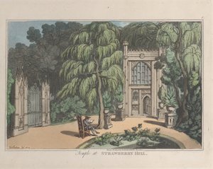 草莓山的寺庙，来自自然界的素描，1822年，1822年。创作者：Thomas Rowlandson, Joseph Constantine Stadler.