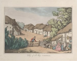 康沃尔郡的圣乌迪村，来自大自然的素描，1822年。创作者：Thomas Rowlandson, Joseph Constantine Stadler.