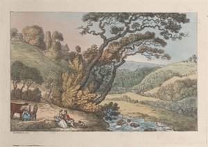 康沃尔的风景，来自康沃尔的风景，1810年，1810年。 作者 托马斯·罗兰森