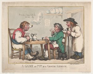 A Game at Put in a Country Alehouse, August 10, 1799., August 10, 1799. 作者 托马斯·罗兰森