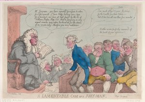 A Lamentable Case of a Jury-Man, March 10, 1815. ，1815年3月10日。 作者 托马斯·罗兰森