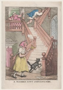 A Maiden Aunt Smelling Fire, May 4, 1806., May 4, 1806. 作者 托马斯·罗兰森