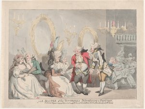 A Master of the Ceremonies Introducing a Partner, November 24, 1795. ，1795年11月24日。 作者 托马斯·罗兰森