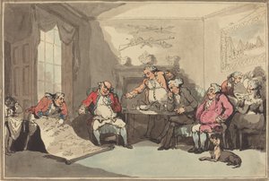 一个民兵会议，可能是1799年。 作者 托马斯·罗兰森